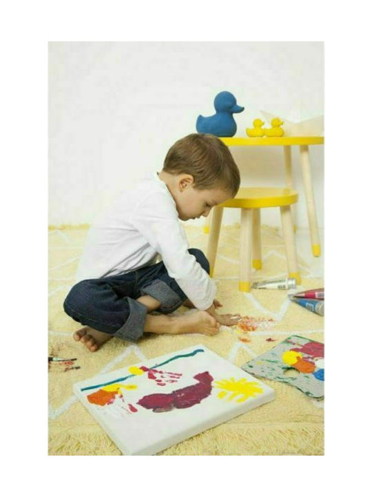 Lorena Canals Hippy Handmade Kids Rug Cotton Yellow 120x160cm