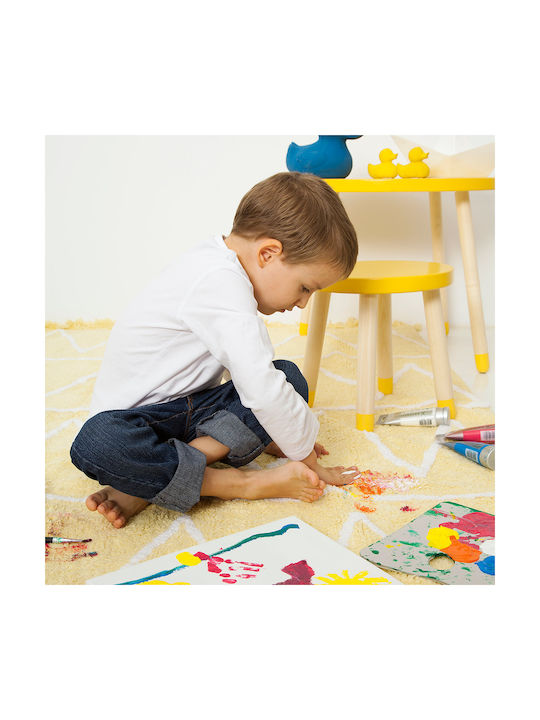 Lorena Canals Hippy Handmade Kids Rug Cotton Yellow 120x160cm