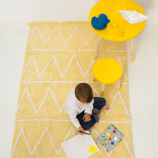 Lorena Canals Hippy Χειροποίητο Παιδικό Χαλί Βαμβακερό Yellow 120x160cm