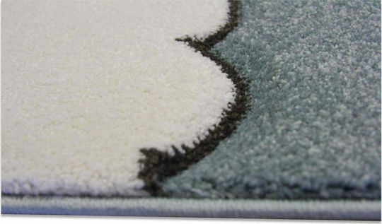 Tzikas Carpets 17419-030 Παιδικό Χαλί Σύννεφα Πετρόλ 133x190cm Πάχους 13mm