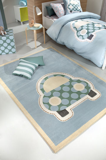 Saint Clair Beatle Kinder Teppich Hellblau 115x175cm