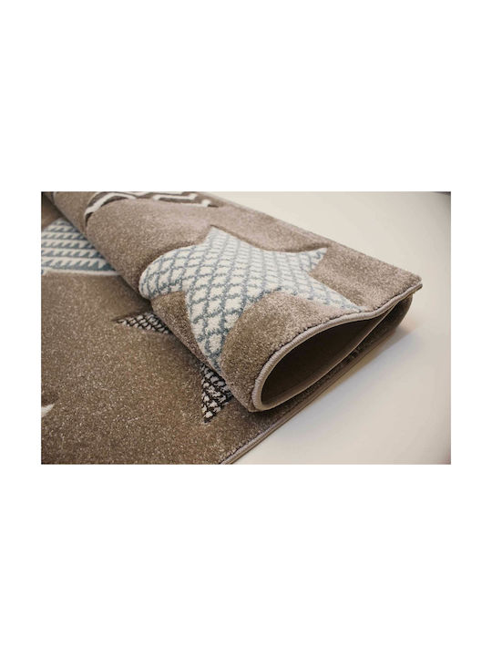 Tzikas Carpets 21895-70 Παιδικό Χαλί Αστέρια Καφέ 133x190cm Πάχους 13mm