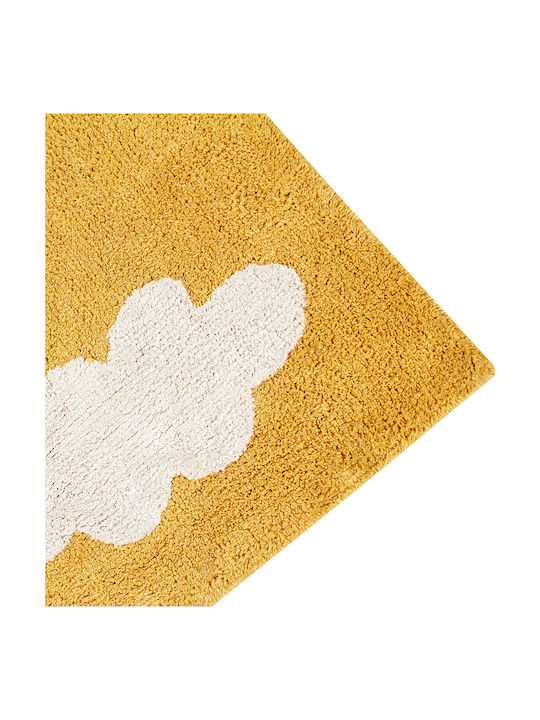 Lorena Canals Clouds Handmade Kids Rug Nori Cotton Mustard 120x160cm