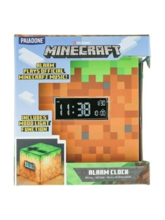 Paladone Minecraft Brown Desktop Clock
