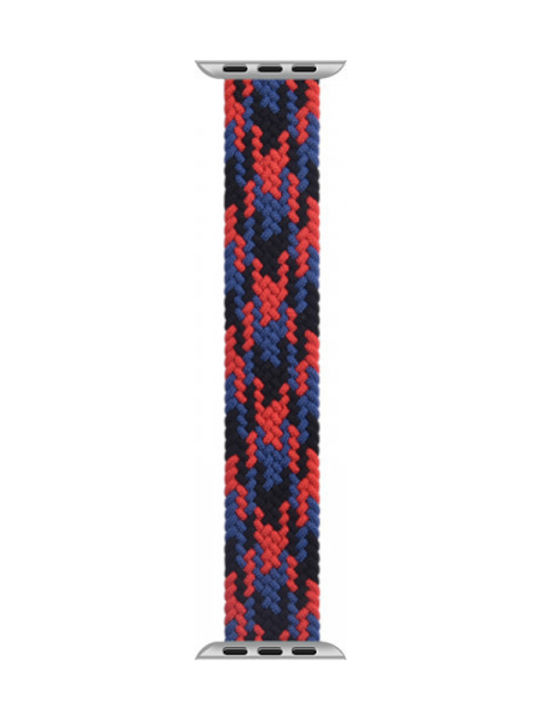 Wiwu Solo Loop M Λουράκι Υφασμάτινο Black/Red/Dark Blue (Apple Watch 38/40/41mm)