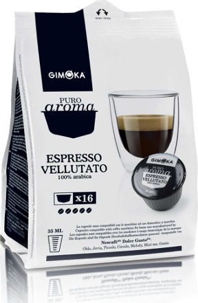 Gimoka Κάψουλες Espresso Vellutato Συμβατές με Μηχανή Dolce Gusto 16caps
