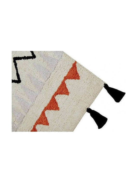 Lorena Canals Handmade Kids Cotton Rug Azteca 140x200cm Natural Terracota