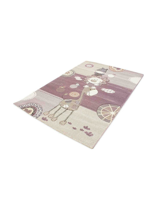 Tzikas Carpets 21914-750 Παιδικό Χαλί Μωβ 133x190cm Πάχους 13mm