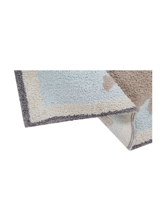 Lorena Canals Handmade Kids Cotton Rug Vintage Map 140x200cm