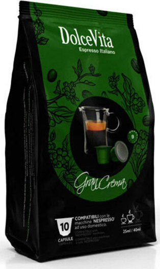 Dolce Vita Capsule Espresso Gran Crema Compatibile cu Mașina Nespresso 100capace