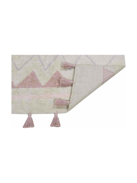 Lorena Canals Handmade Kids Cotton Rug Azteca 120x160cm Natural Vintage Nude