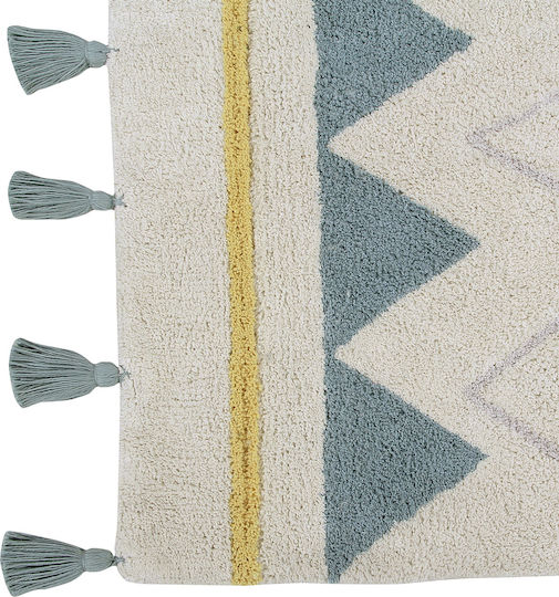 Lorena Canals Azteca Handmade Kids Rug Cotton Vintage Blue 140x200cm