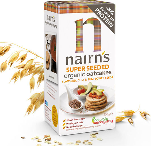 nairn's Βιολογικά Crackers Βρώμης Super Seeded με γεύση Πολύσπορα 6x200gr