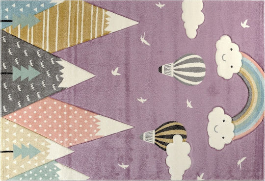 Tzikas Carpets 24192-050 Детско килимче Облаци Лилав 133x190см Дебелина 13мм