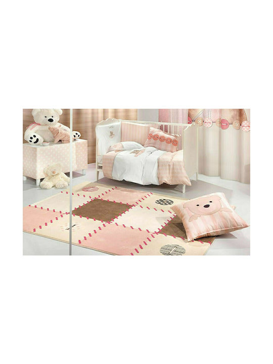 Saint Clair Patchwork Παιδικό Χαλί Ροζ 150x200cm