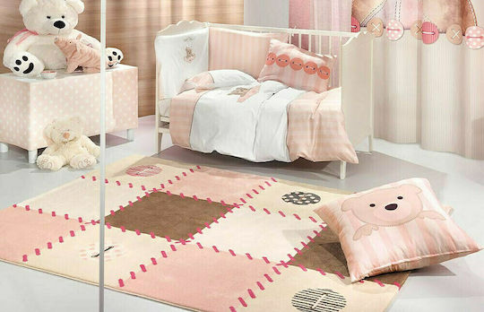 Saint Clair Patchwork Παιδικό Χαλί Ροζ 150x200cm