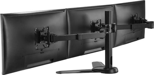 Equip Επιτραπέζια Βάση για 3 Οθόνες έως 27" με Βραχίονα (650125)