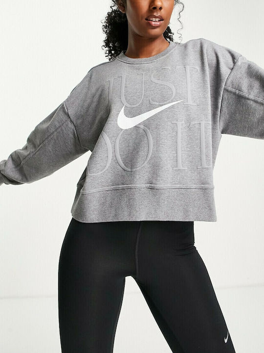 Dri-Fit Get Fit Gekürztes Sweatshirt für Damen Grau