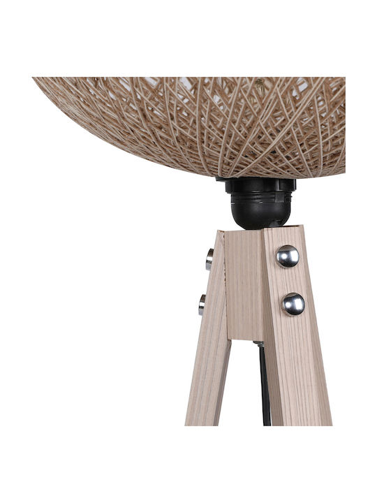 HomeMarkt Floor Lamp H145xW38cm. with Socket for Bulb E27 Beige