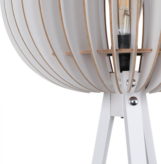 Freebox Stehleuchte H145xB36cm. mit Fassung für Lampe E27 Weiß