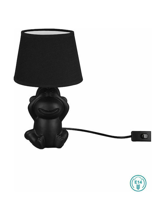 Trio Lighting Chita Ceramic Table Lamp for Socket E14 with Black Shade and Base