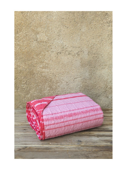 Kocoon Kilim Tagesdecke Einzelbett Baumwolle Pink 160x245cm