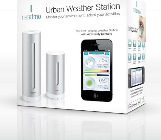 Netatmo Weather Station Wireless Digital Weather Station Tabletop Silver