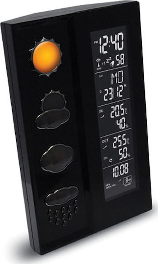Technoline WS 6650 Ασύρματος Μετεωρολογικός Σταθμός Ψηφιακός Επιτραπέζιος Μαύρος