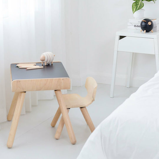 Kids Desk made of Wood Black Plan Toys