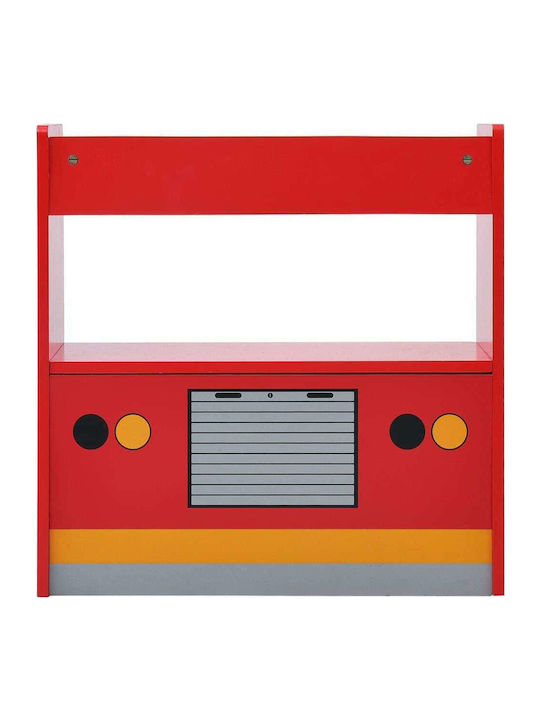 Fire Truck Kids Table and Chairs Set made of Wood Red vidaXL