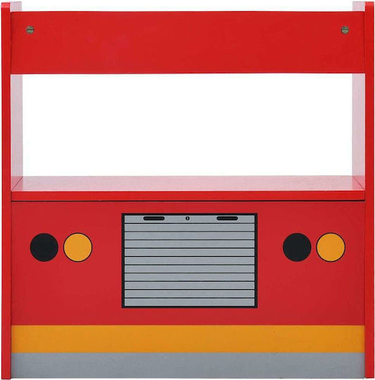 Fire Truck Kids Table and Chairs Set made of Wood Red vidaXL