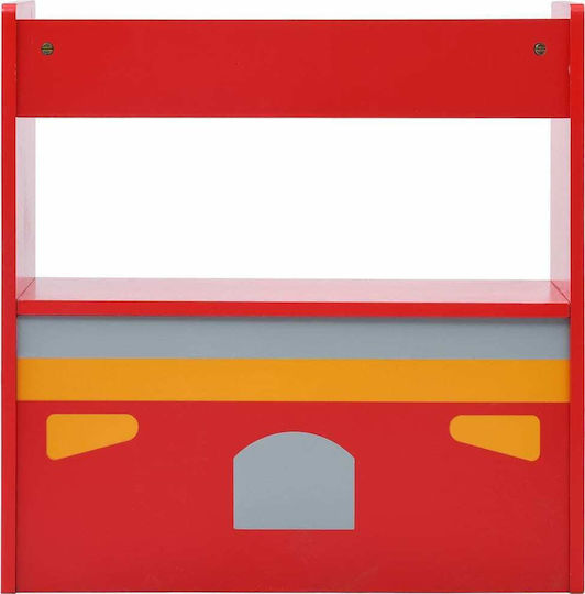 Fire Truck Kids Table and Chairs Set made of Wood Red vidaXL