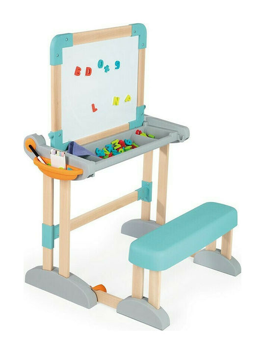 Space Kids Desk for Painting made of Wood Blue