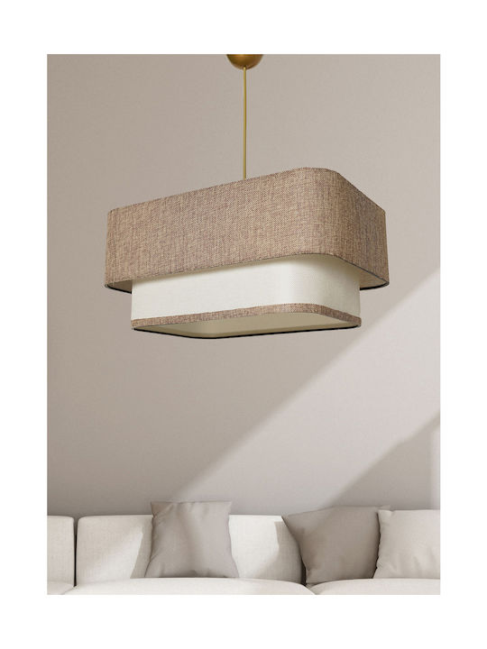 HomeMarkt Pendant Light Beige with Socket E27 35x20x70cm