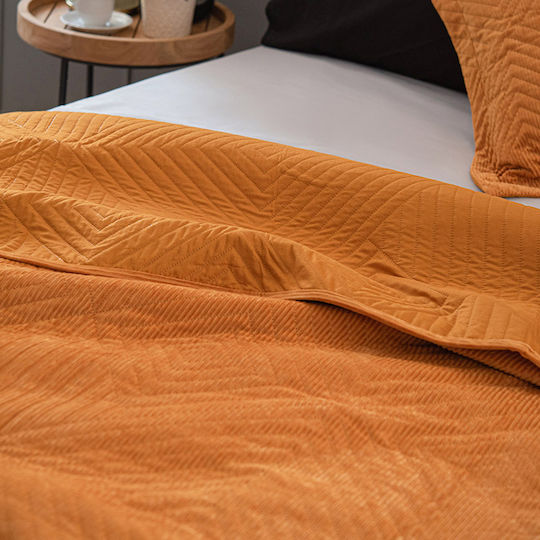 Palamaiki Dizza Coverlet Queen Size from Polyester Gold 220x240cm