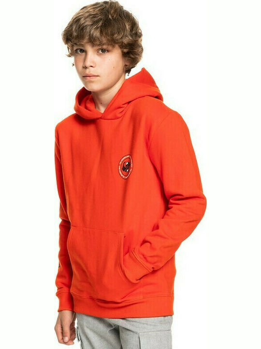 Quiksilver Kinder Sweatshirt mit Kapuze und Taschen Orange Return To The Sea