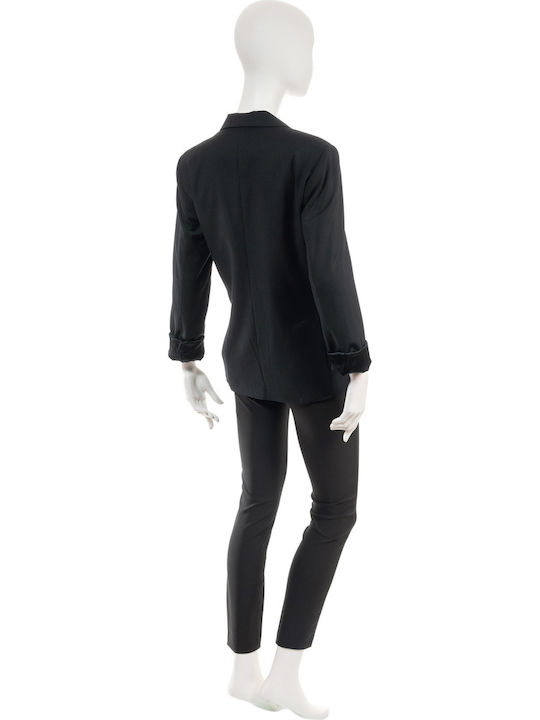 Toi&Moi Women's Waisted Blazer Black