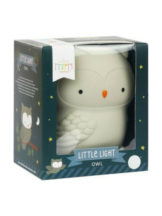 A Little Lovely Company Lămpi De Veghe Pentru Copii Led Bufniță Cu Baterii Alb