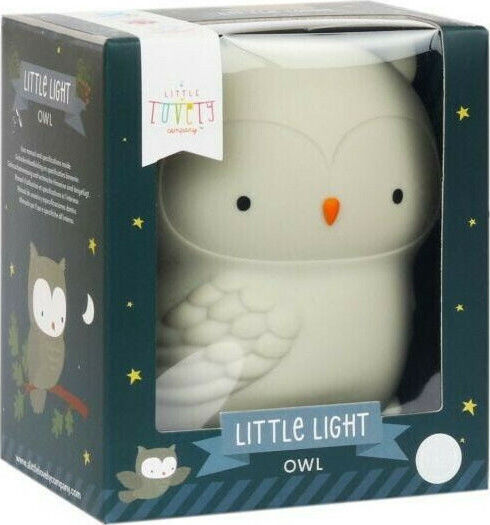 A Little Lovely Company Nursery Night Light LED Owl Battery White