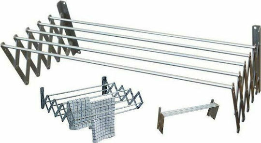 Uscător de Rufe de Perete Pliabil din Aluminiu cu Lungime de Uscare 4 m