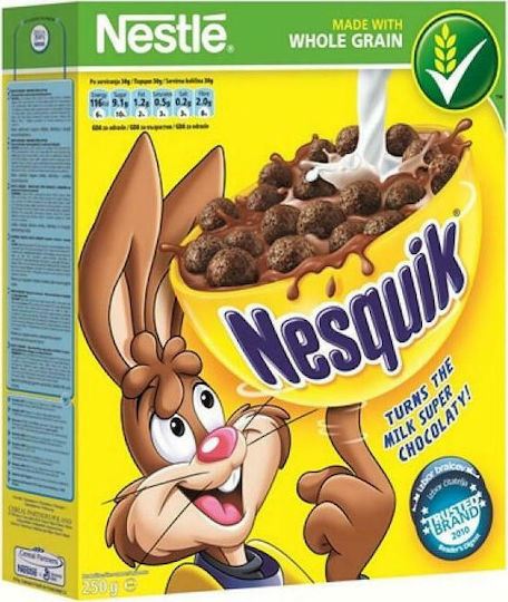 Nestle Cereals Wheat Nesquik Chocolate Whole Grain 375gr