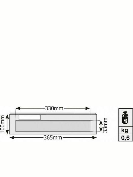 Viometal LTD 805 Briefkastenfach Inox in Silber Farbe 36.5x33x10cm