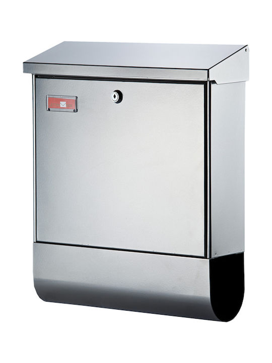 Viometal LTD Elegant 4001 Outdoor Mailbox Metallic in Silver Color 42x38x10cm