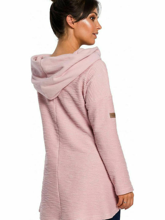 BeWear B131 Women's Hooded Sweatshirt Powder Pink