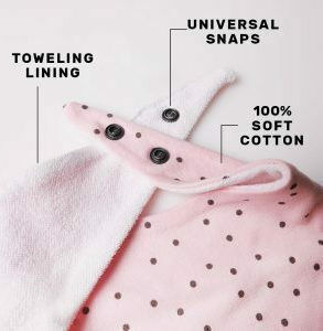 Minene Garden Bandana Stoff mit Taste Rosa 3Stück