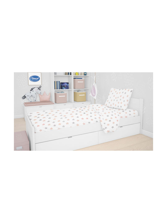 Dimcol Star Baby Bettlaken Für Krippe Baumwolle Angepasst Gray 70x140cm