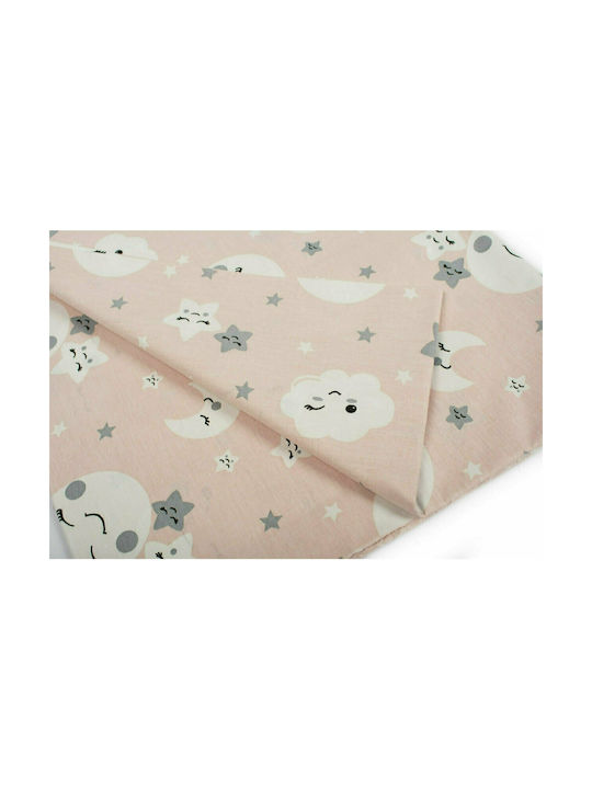 Dimcol Smile Baby Sheet Crib Cotton Fitted Coral 70x140cm