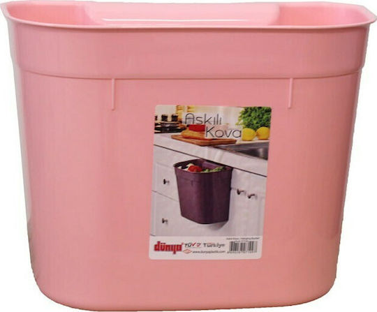 Homeplus Waste Bin Waste Plastic Pink 27.5x16x21cm 2pcs