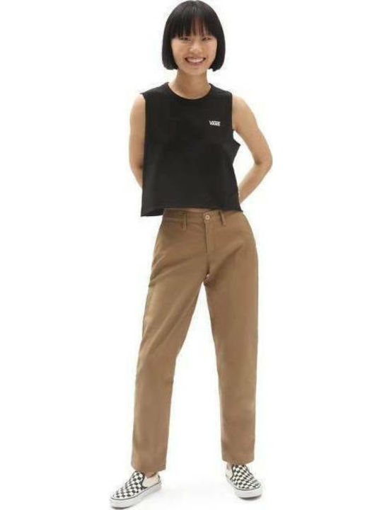 Junior Women's Athletic Crop Top Sleeveless Black