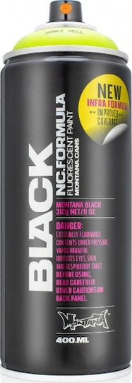 Montana Cans Spray Farbe BLK Infra mit Matt Effekt Gelb 400ml
